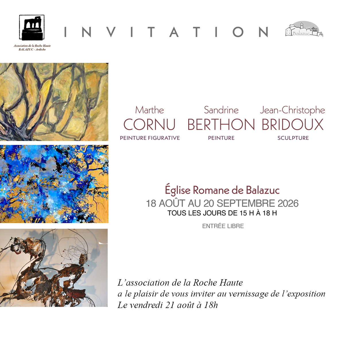 Exposition église romane en Ardèche